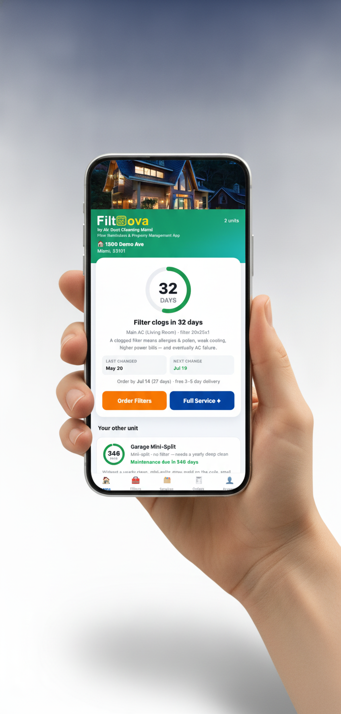Filtova app on a phone